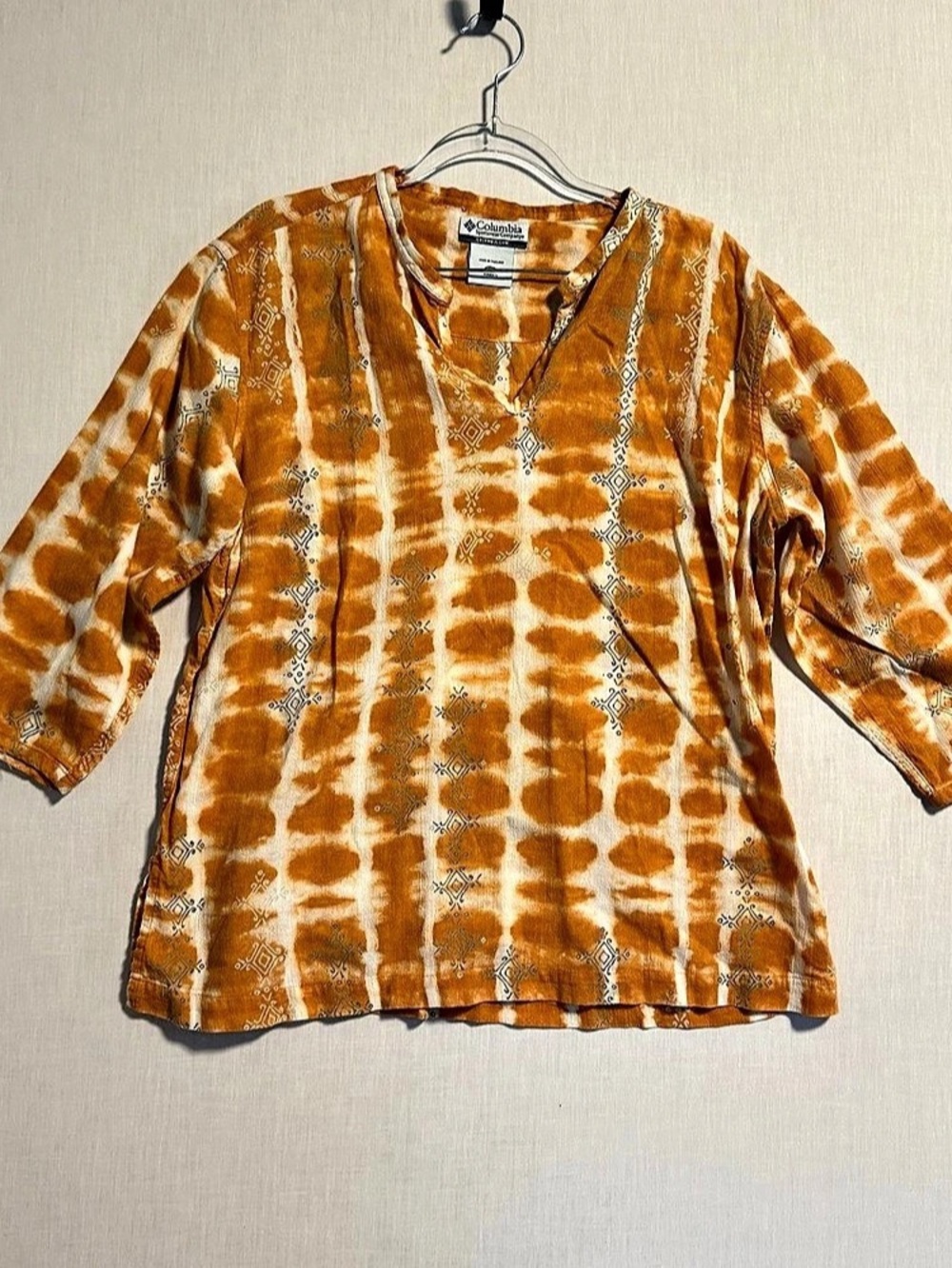 Columbia Women's Cotton Tunic in Orange & White
